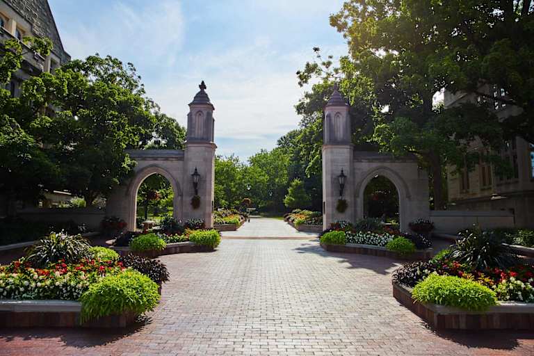 Indiana University Bloomington campus gate